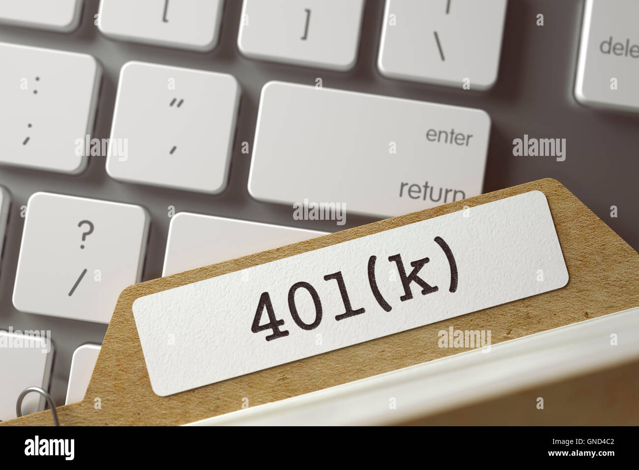 Fiche 401k. Le Rendu 3D. Banque D'Images