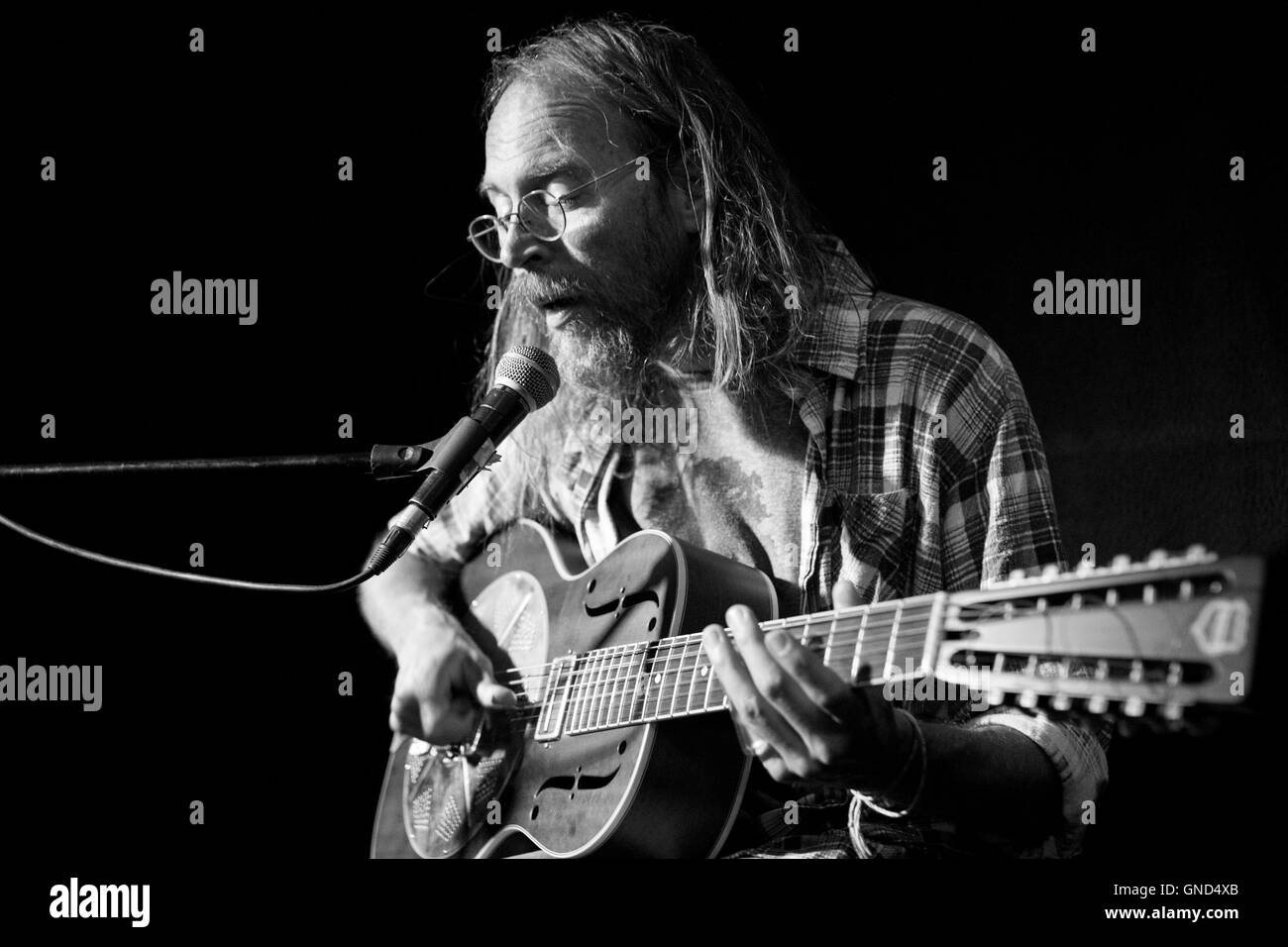Minnesota country blues master Charlie Parr. Banque D'Images