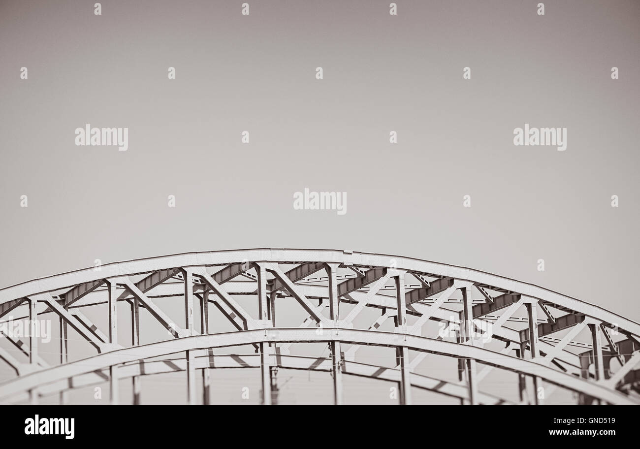 Détail de l'architecture de pont ferroviaire à Stockholm, Suède Banque D'Images