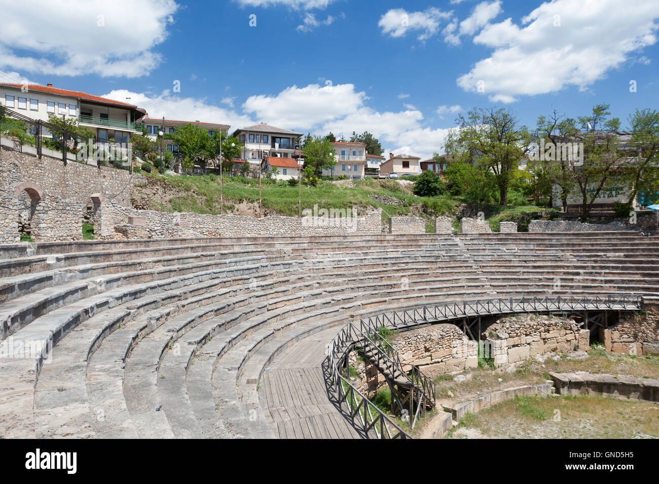 Théâtre grec antique d'Ohrid, Macédoine Banque D'Images