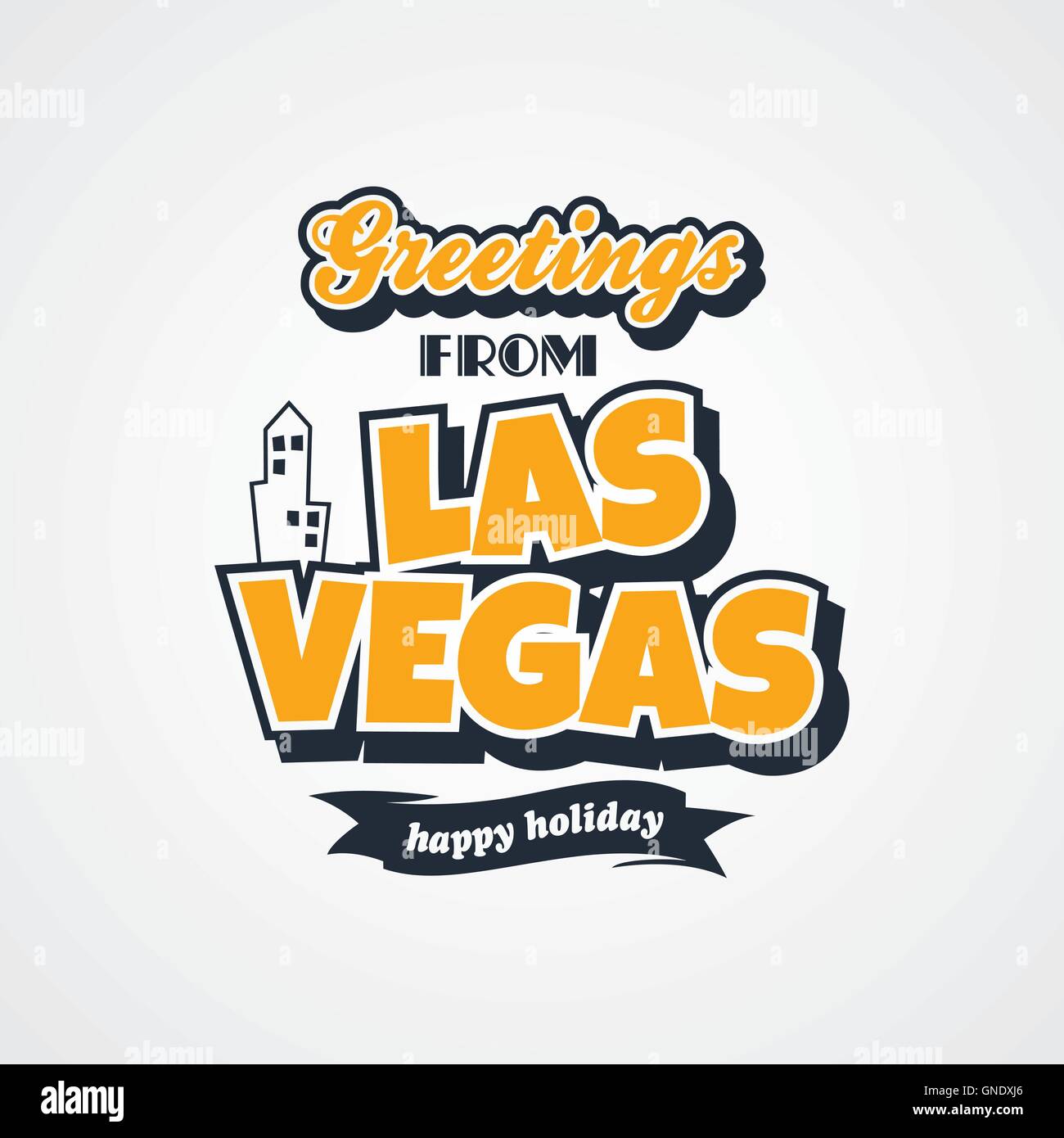 Las Vegas Vacation thème salutations Illustration de Vecteur