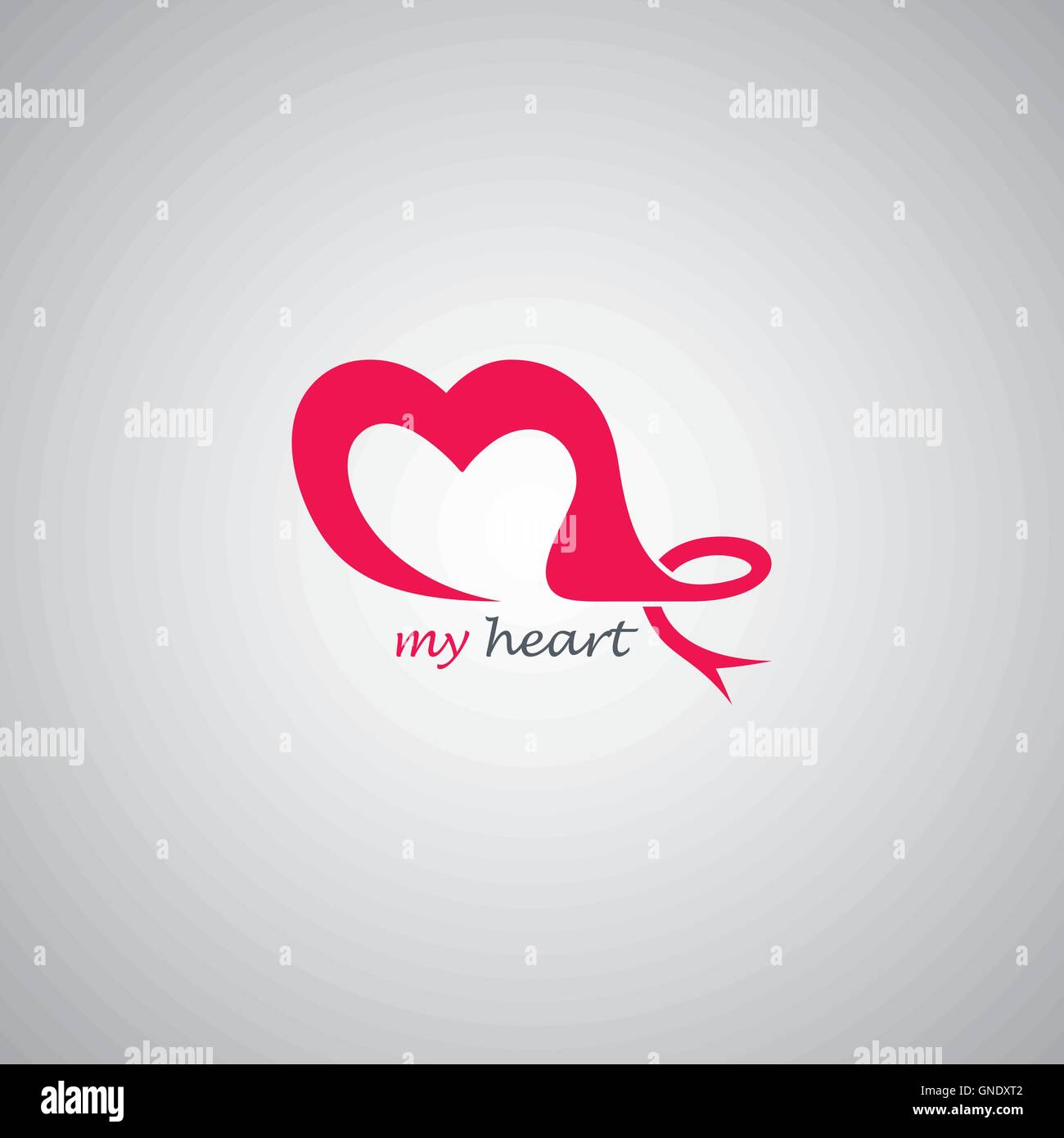 Thème amour modèle logo Illustration de Vecteur