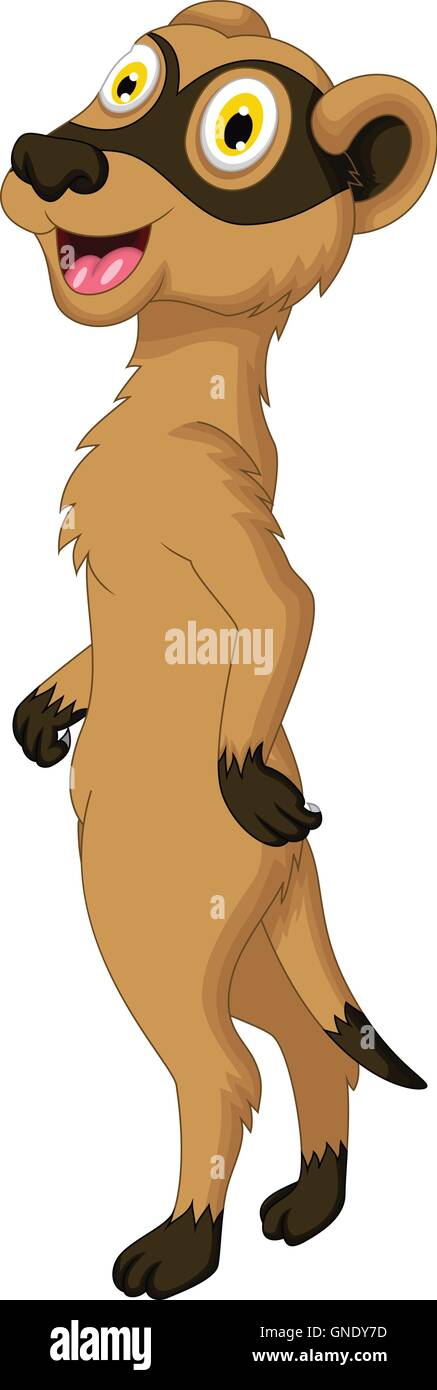 Meerkat Cute cartoon posing Illustration de Vecteur