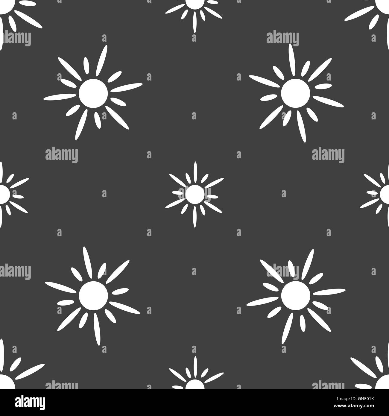 Icône soleil signe. Motif transparente sur un fond gris. Vector Illustration de Vecteur