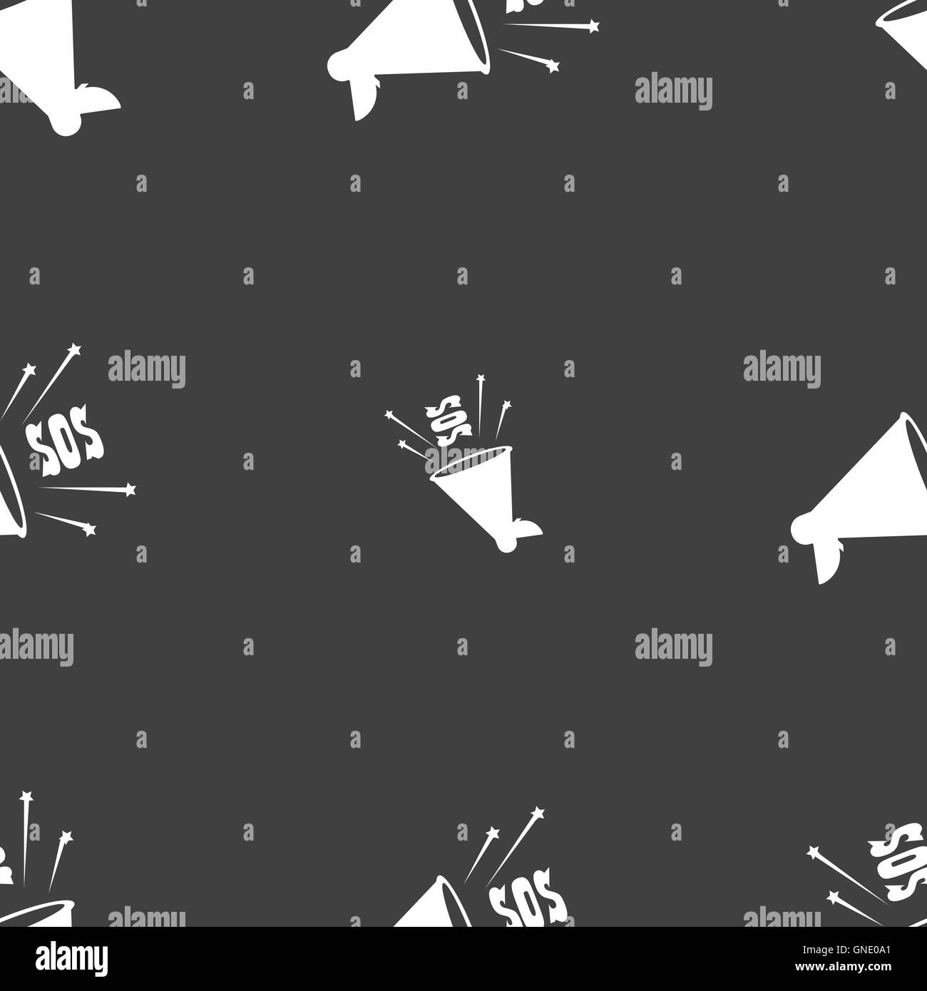 Le président signe l'icône web sos. Motif transparente sur un fond gris. Vector Illustration de Vecteur