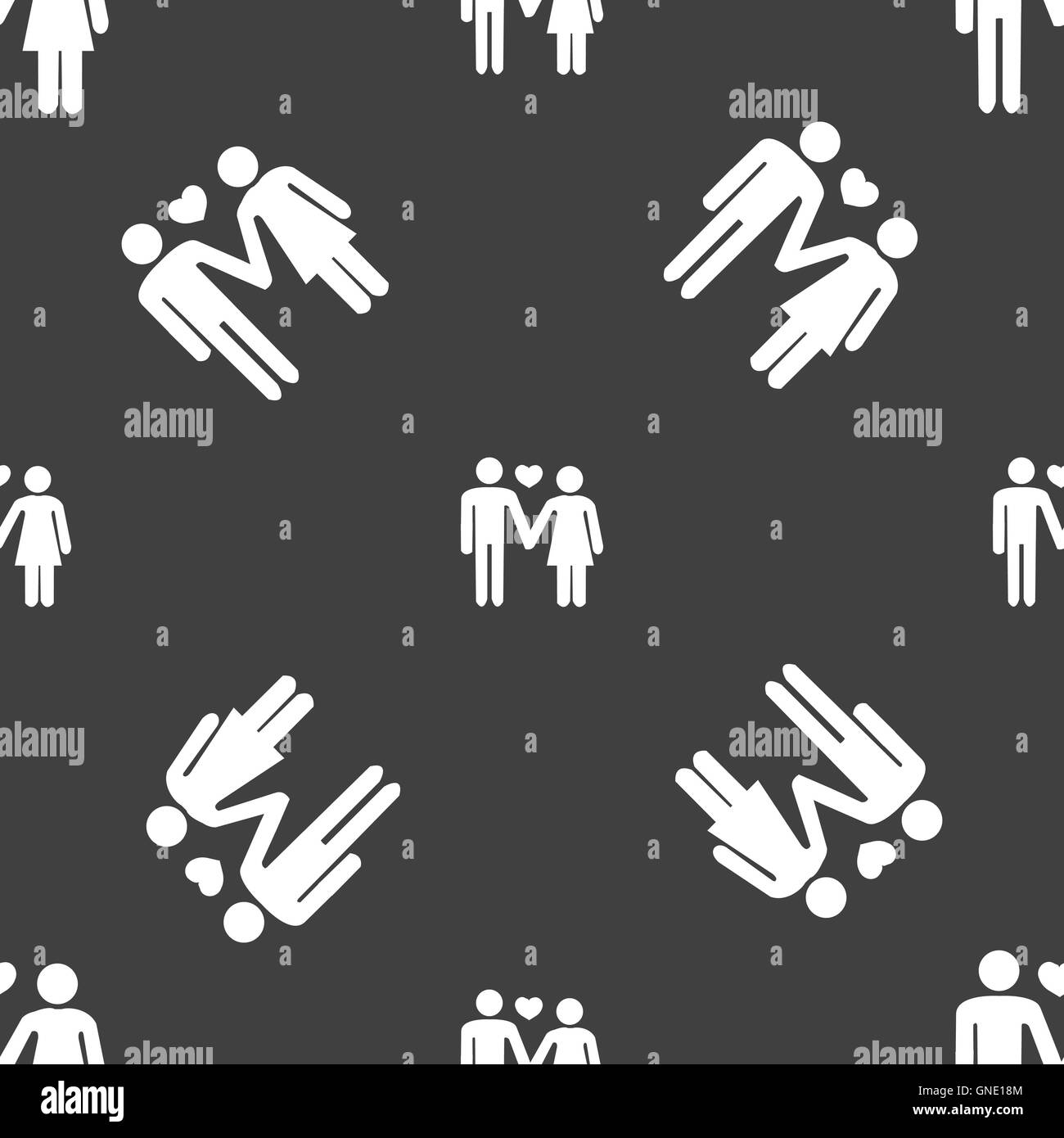 Couple in love Se déconnecter icône. Motif transparente sur un fond gris. Vector Illustration de Vecteur Couple in love Se déconnecter icône. Motif transparente sur un fond gris. Vector Illustration de Vecteur