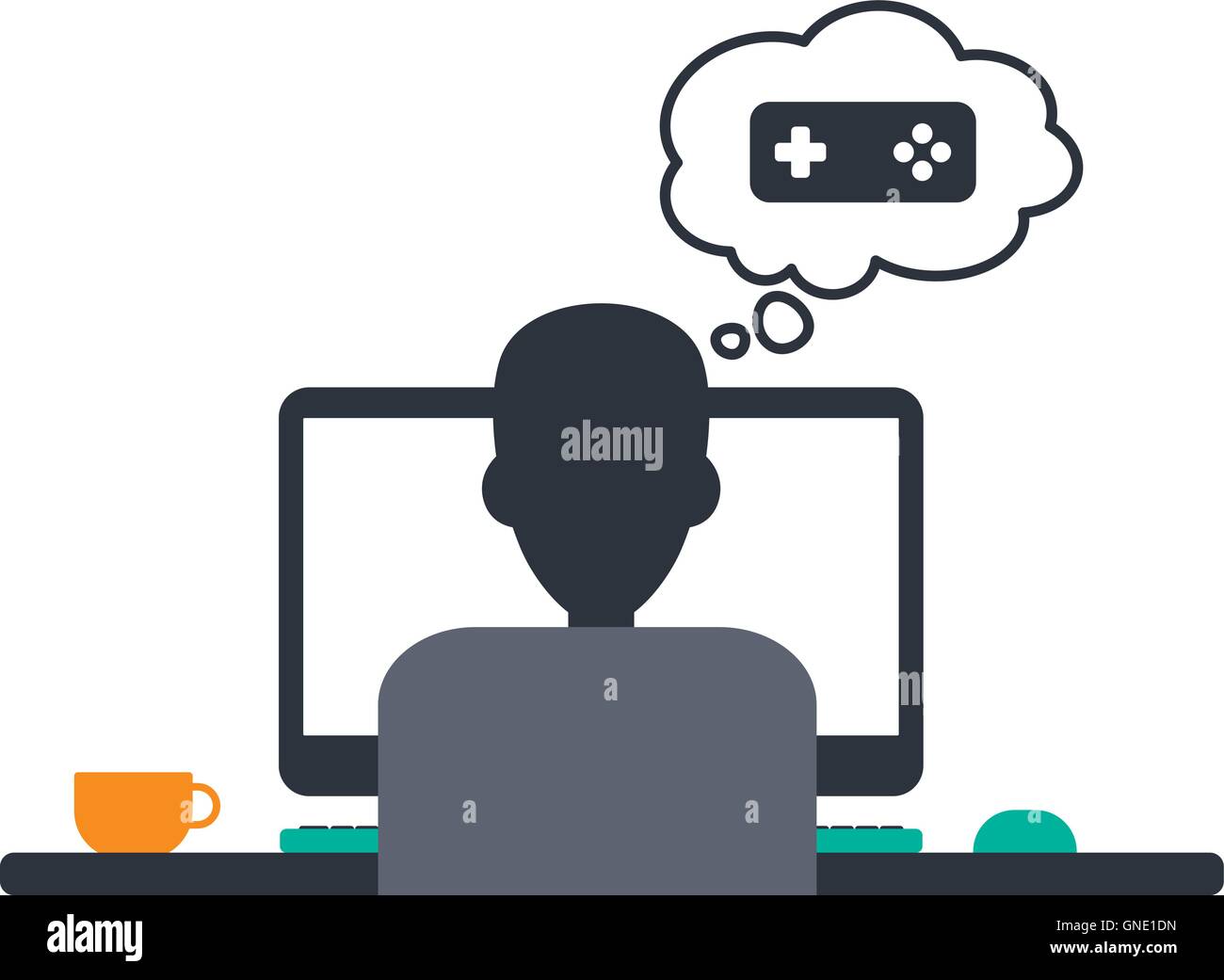 Thème de l'ordinateur programmeur concepteur Illustration de Vecteur