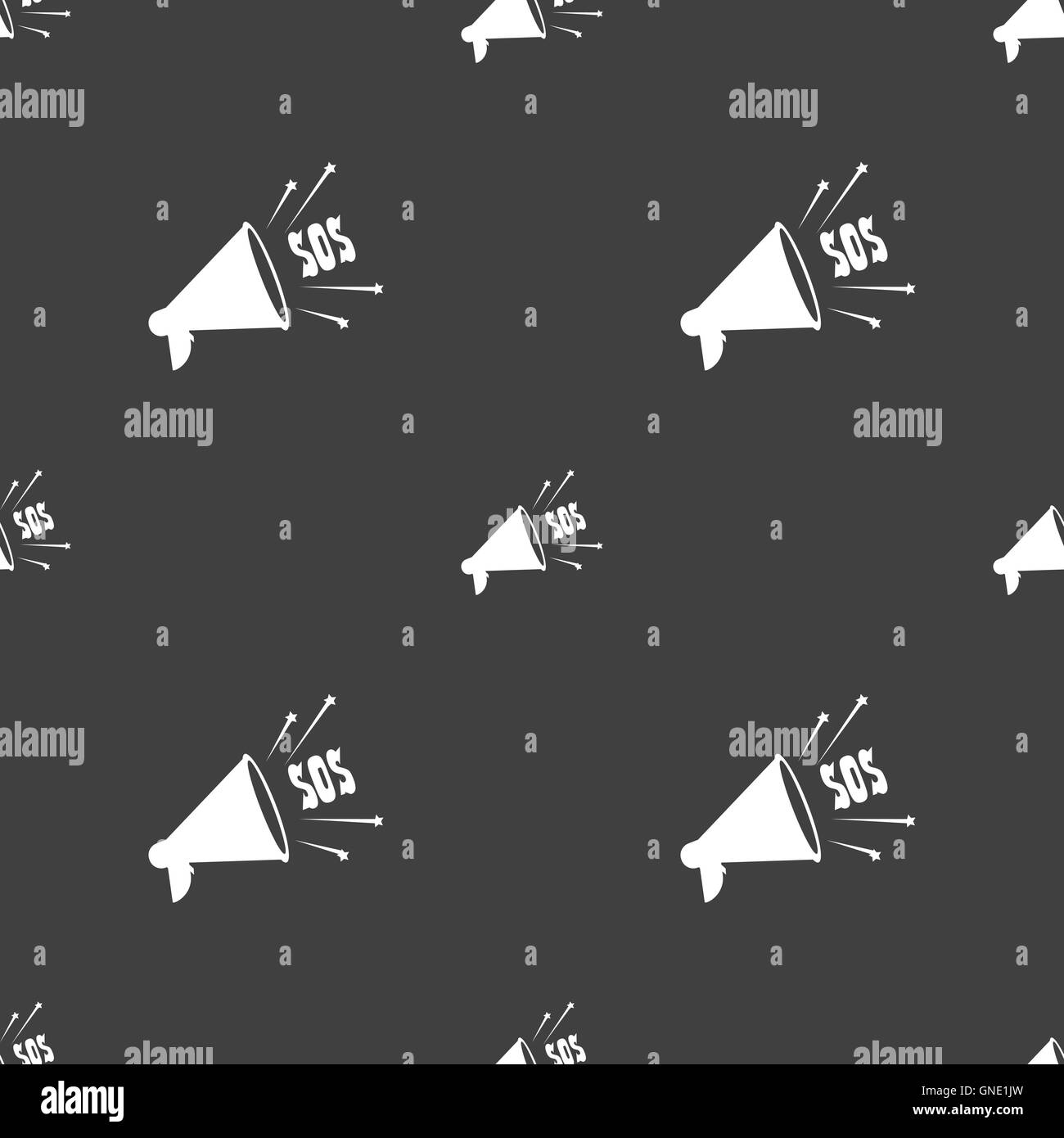 Le président signe l'icône web sos. Motif transparente sur un fond gris. Vector Illustration de Vecteur