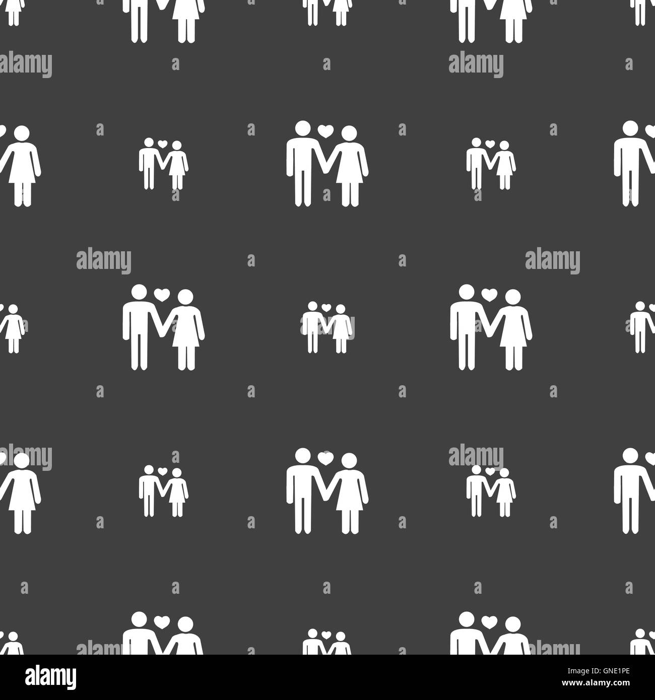 Couple in love Se déconnecter icône. Motif transparente sur un fond gris. Vector Illustration de Vecteur Couple in love Se déconnecter icône. Motif transparente sur un fond gris. Vector Illustration de Vecteur