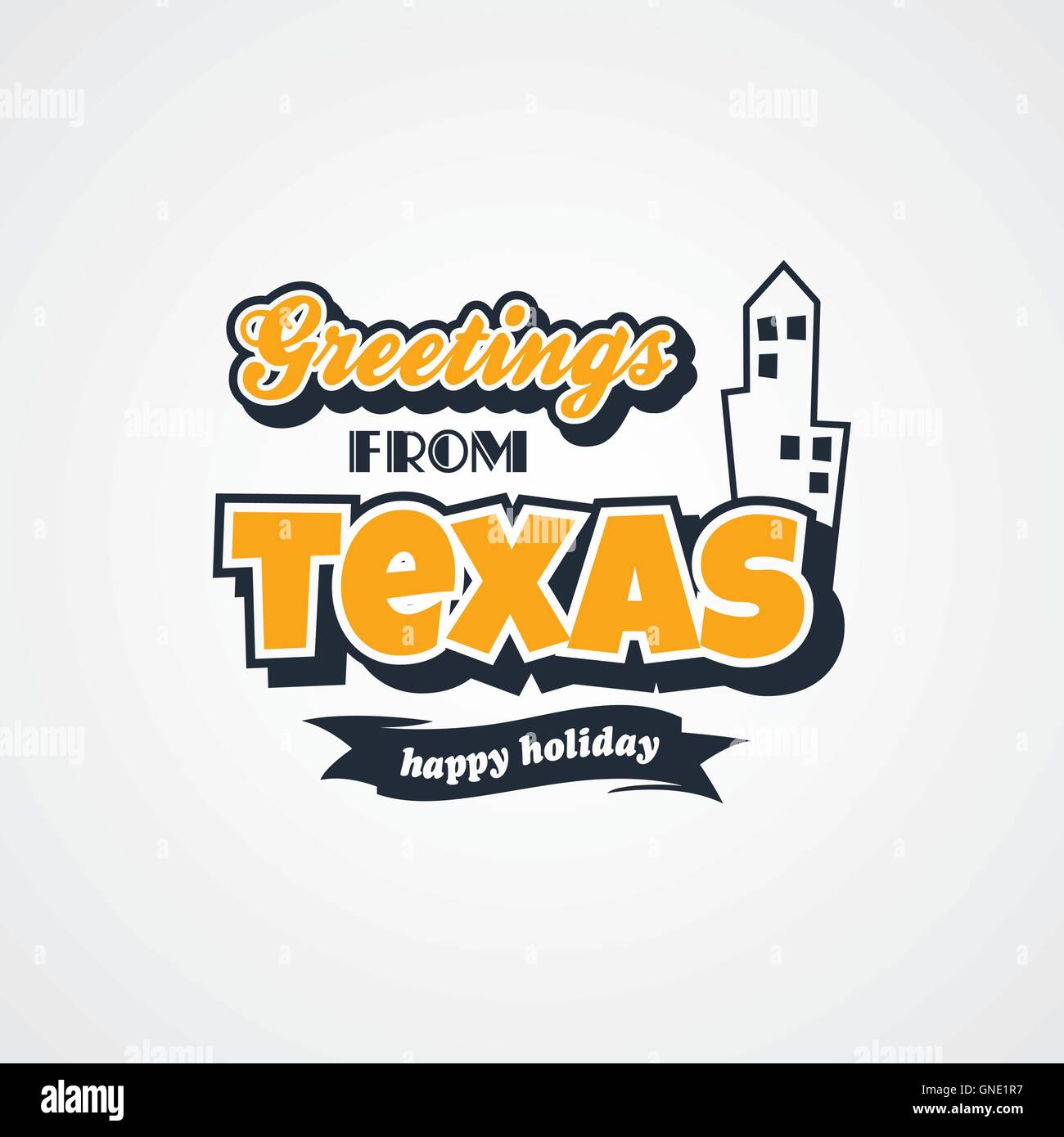 Thème salutations de vacances au Texas Illustration de Vecteur