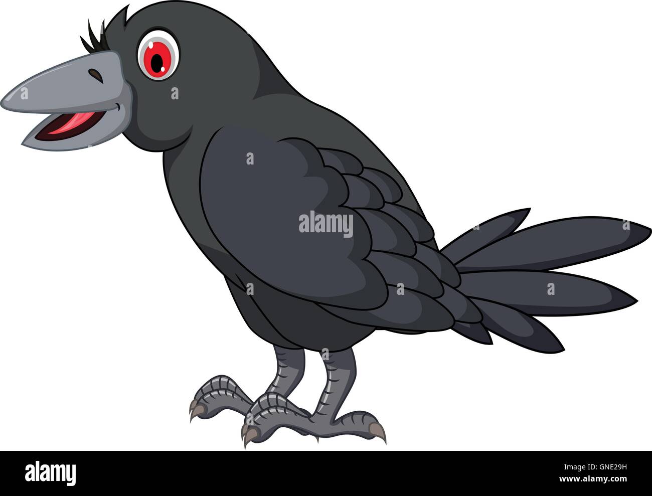 Crow cartoon posing Illustration de Vecteur