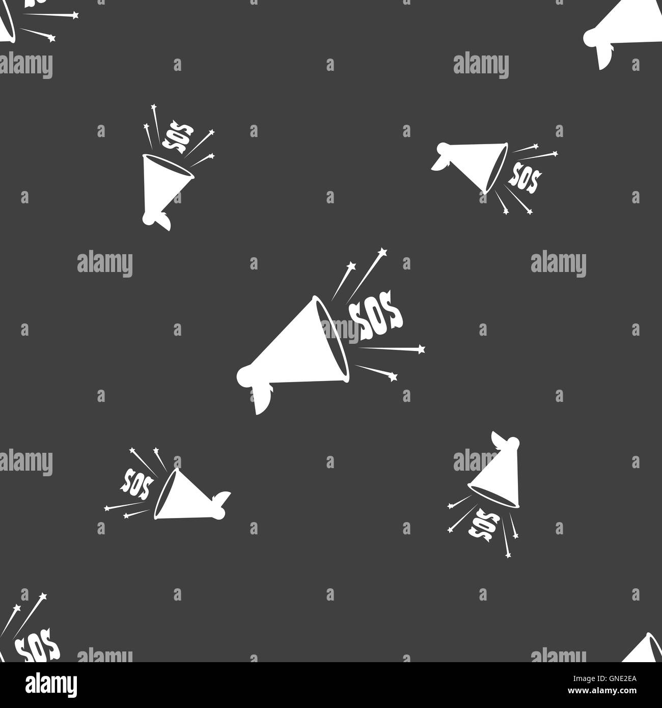 Le président signe l'icône web sos. Motif transparente sur un fond gris. Vector Illustration de Vecteur
