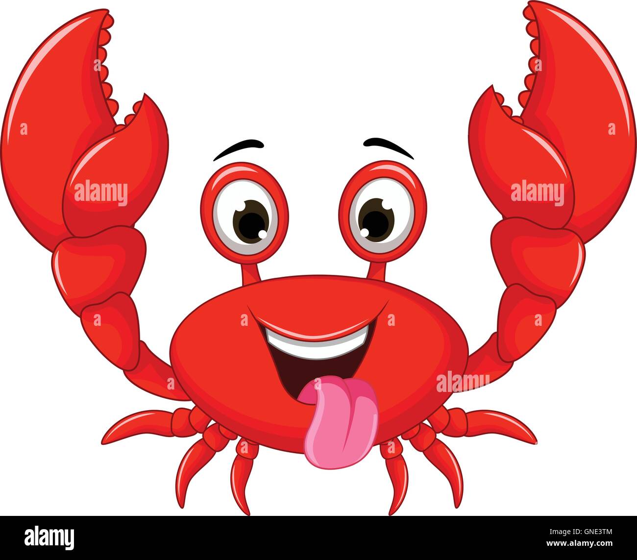 Crabe funny cartoon Illustration de Vecteur