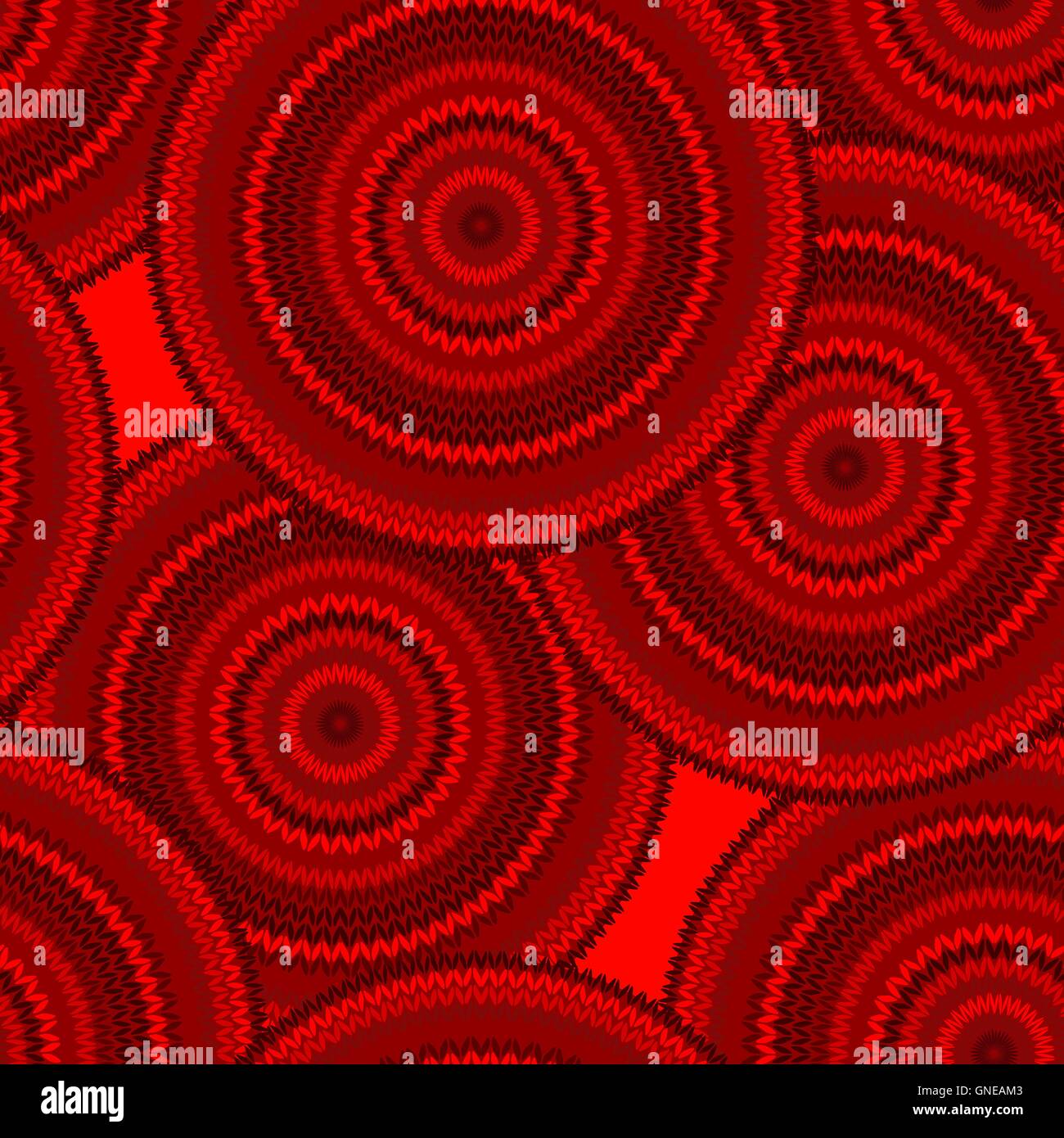 Transparente rouge motif tricoté géométriques ethniques. Cercle Style Retour Illustration de Vecteur