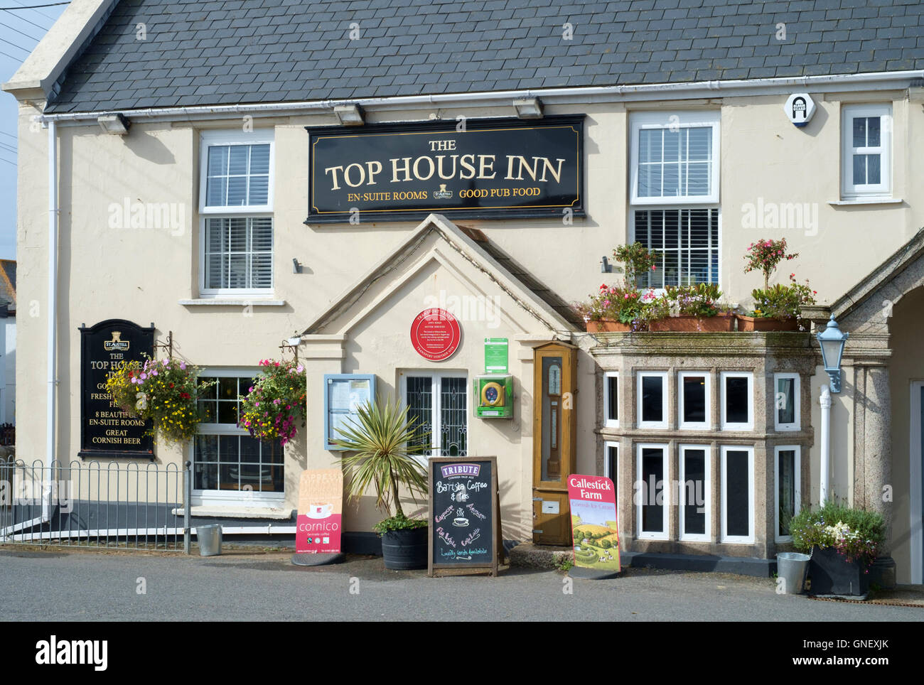 Village de lézard dans la péninsule du Lézard Cornwall England UK Haut House Pub Inn Banque D'Images