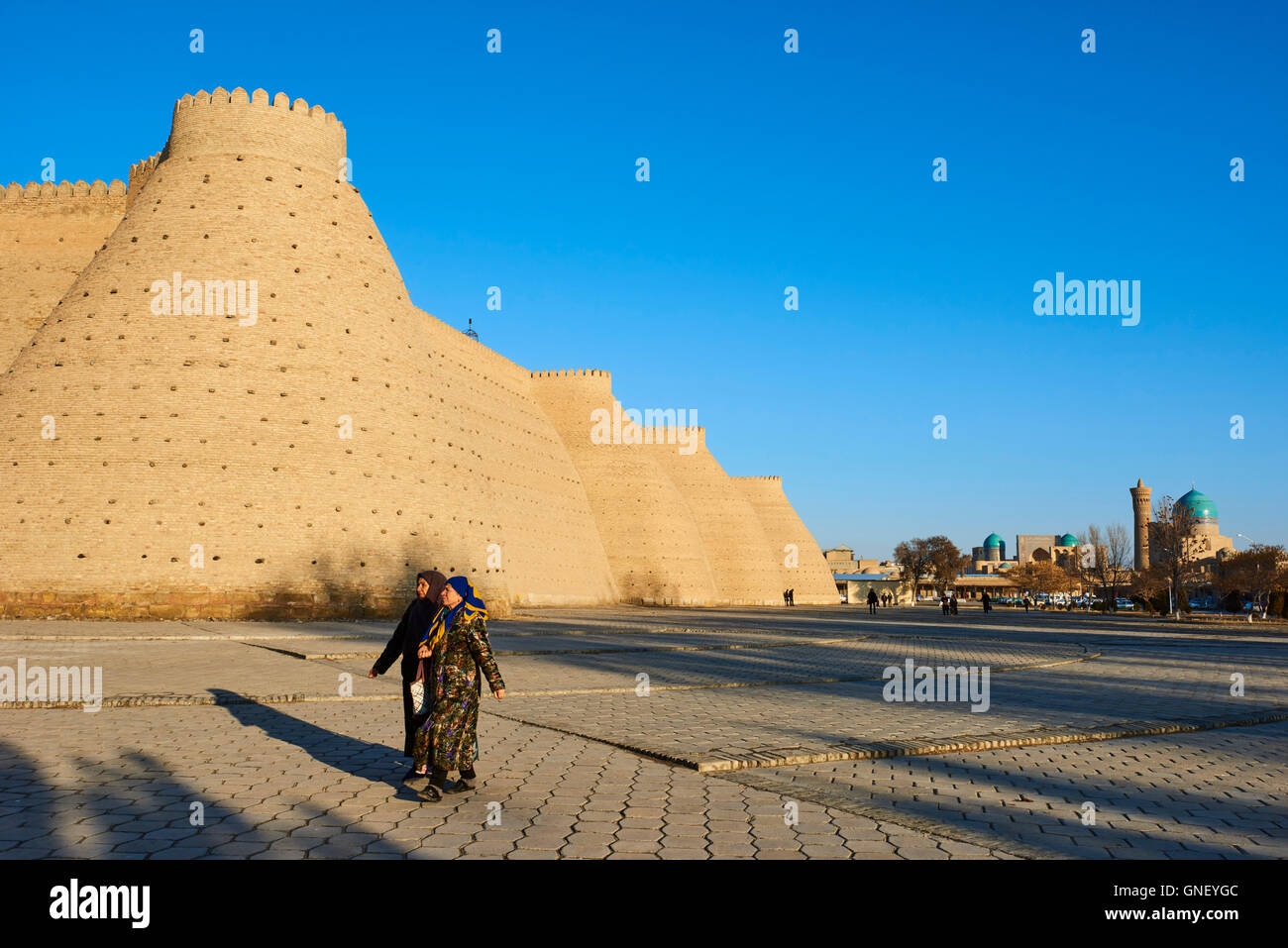 L'Ouzbékistan, Boukhara, Unesco world heritage, mosquée Kalon et forteresse Ark Banque D'Images