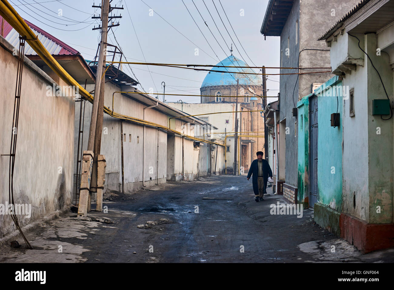 L'Ouzbékistan, de la région de Ferghana, Kokand, street Banque D'Images