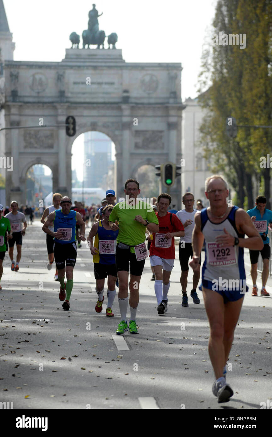 Le 29e Marathon de Munich, 2014 Banque D'Images
