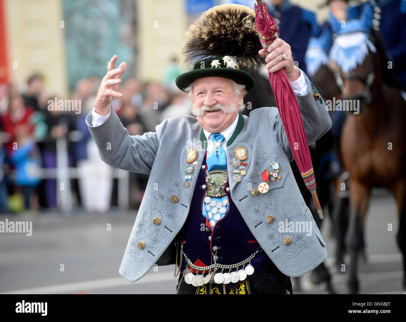 Schuetzenumzug- und 2011 (parade de costumes) pour l'Oktoberfest de Munich, 2014 Banque D'Images