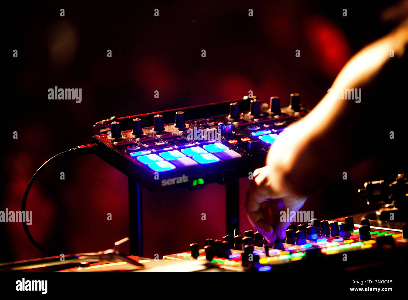 DJ la concurrence dans l'ampère à Munich, 2014 Banque D'Images