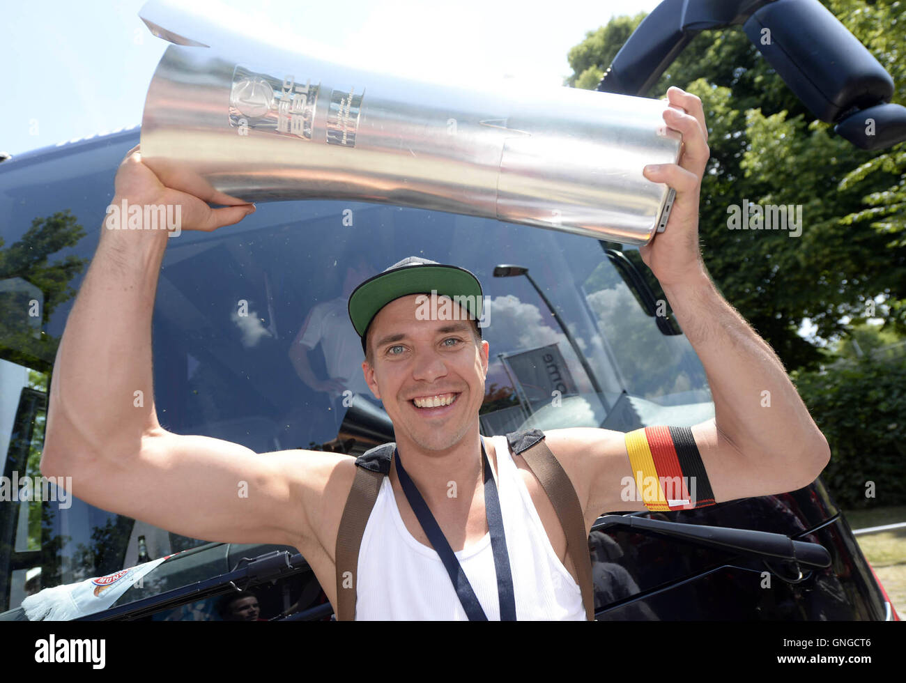 Célébration de l'Championnat de joueurs de basket-ball du Bayern Munich, 2014 Banque D'Images