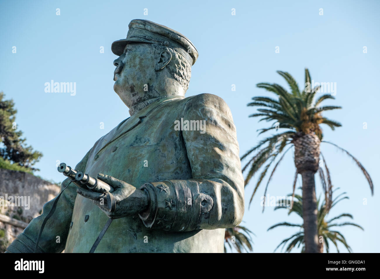 Statue du Roi Carlos 1er à proximité du bord de mer à Cascais, Portugal Banque D'Images