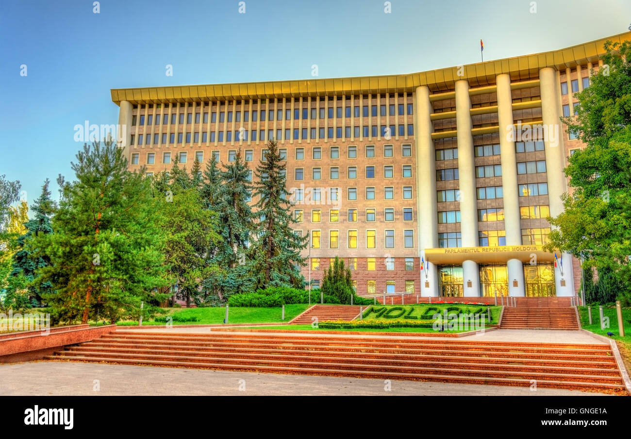 Le parlement de la République de Moldova à Chisinau Banque D'Images