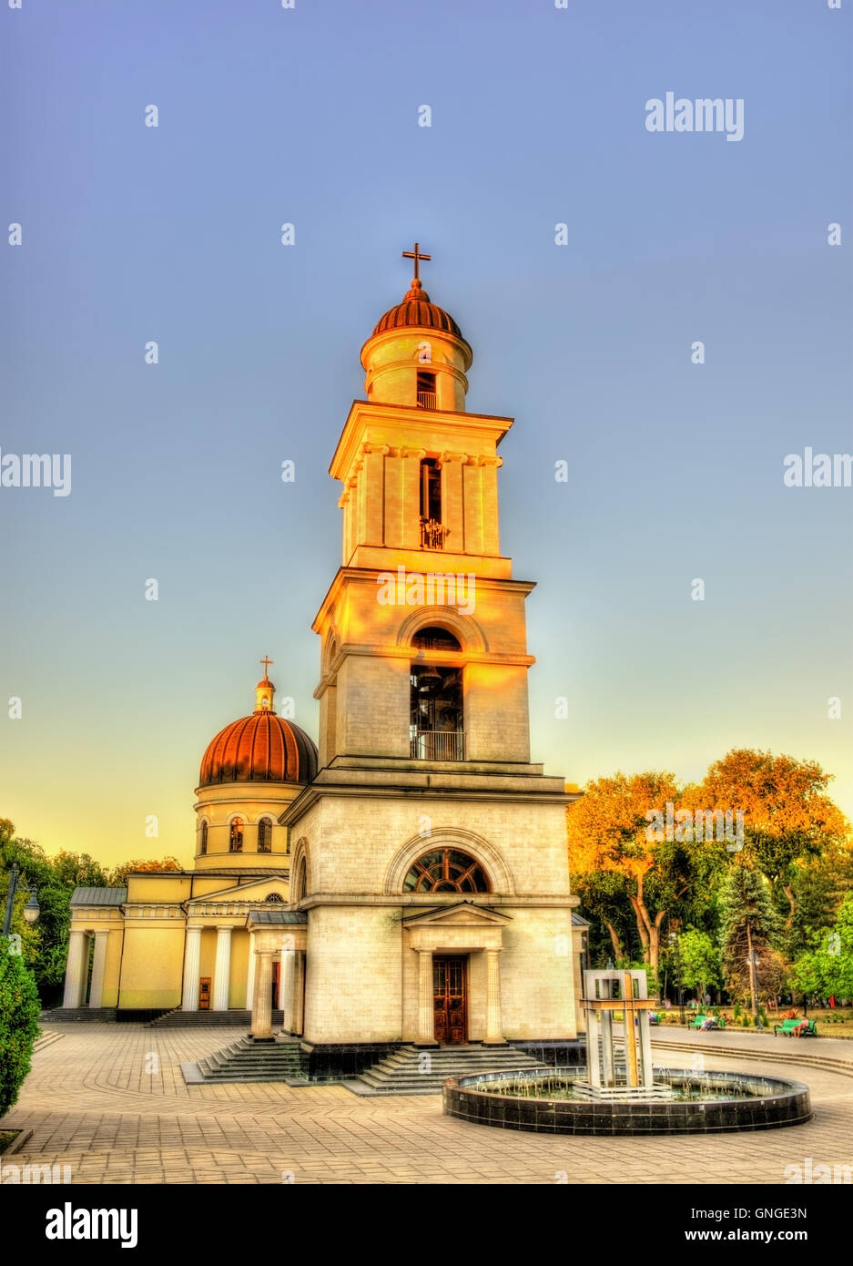 Clocher de la cathédrale de la Nativité à Chisinau - Moldova Banque D'Images