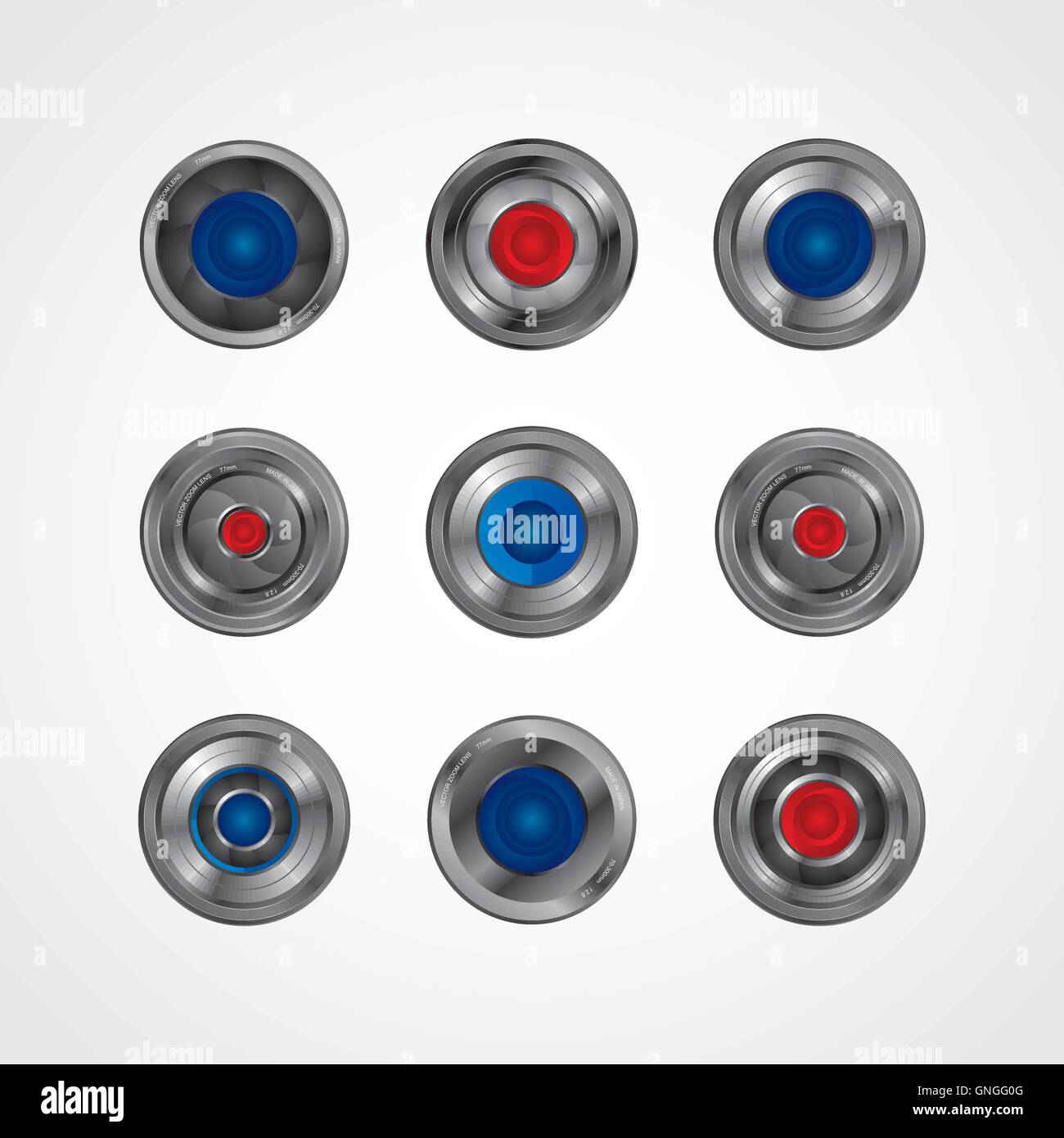 La photographie de l'appareil photo logo bouton Illustration de Vecteur