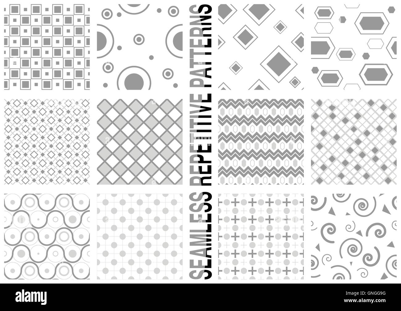 12 Les modèles sans couture Illustration de Vecteur