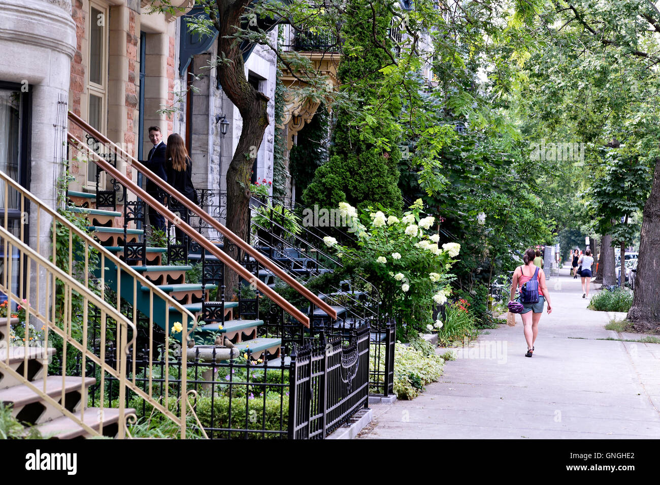 Chambre dans Le Plateau Mont Royal, Montréal, Canada Banque D'Images