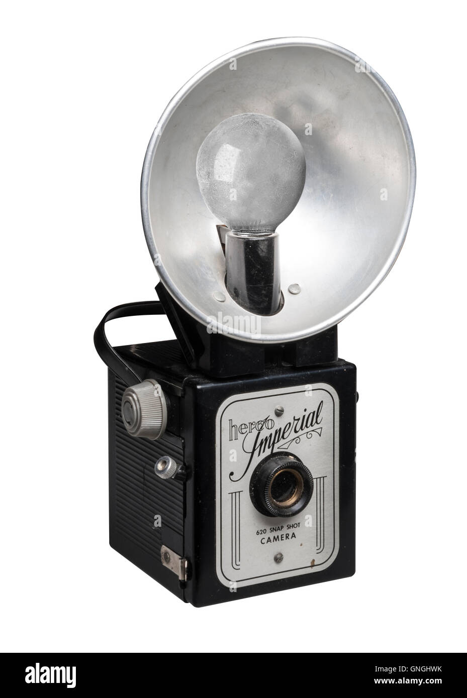 Mid-Century Herco Film Impériale l'appareil photo avec flash accessoire Lampe Banque D'Images