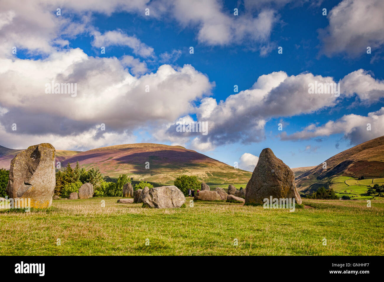 Le cercle de pierres de Castlerigg, Cumbria, England, UK Banque D'Images