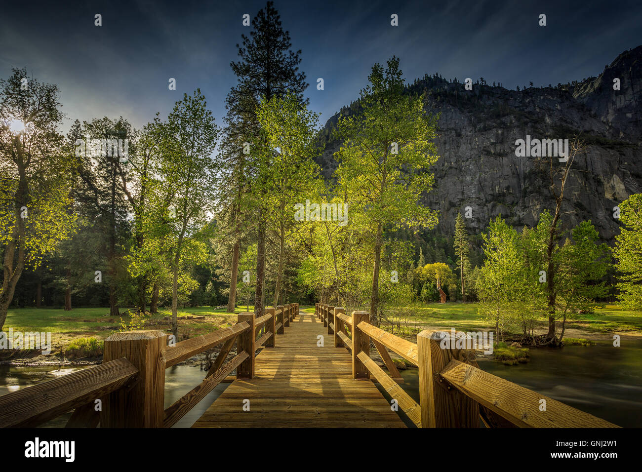 Sentinel Bridge, Yosemite Valley, Californie, États-Unis Banque D'Images