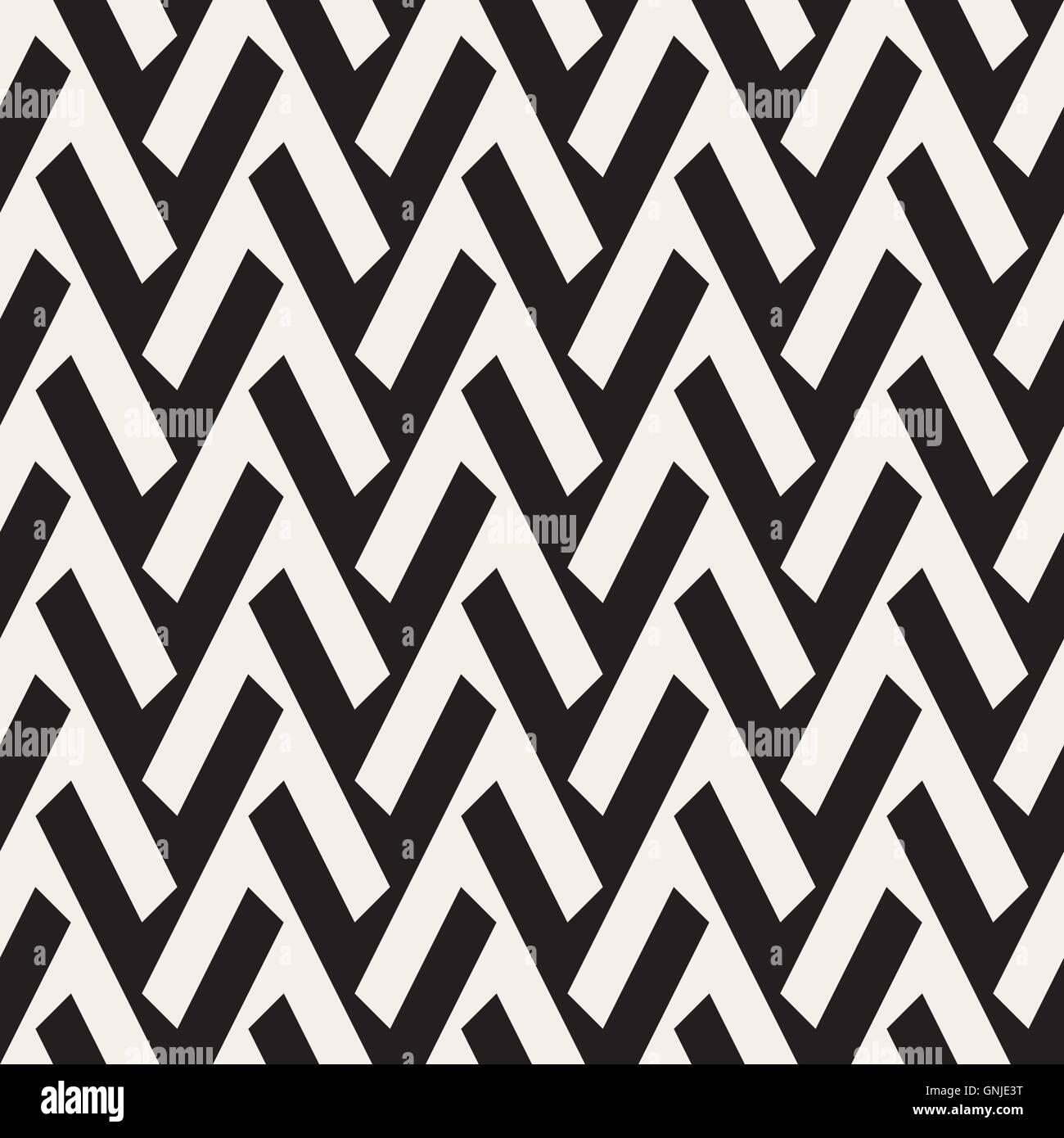 Seamless Vector noir et blanc motif de lignes géométriques Illustration de Vecteur