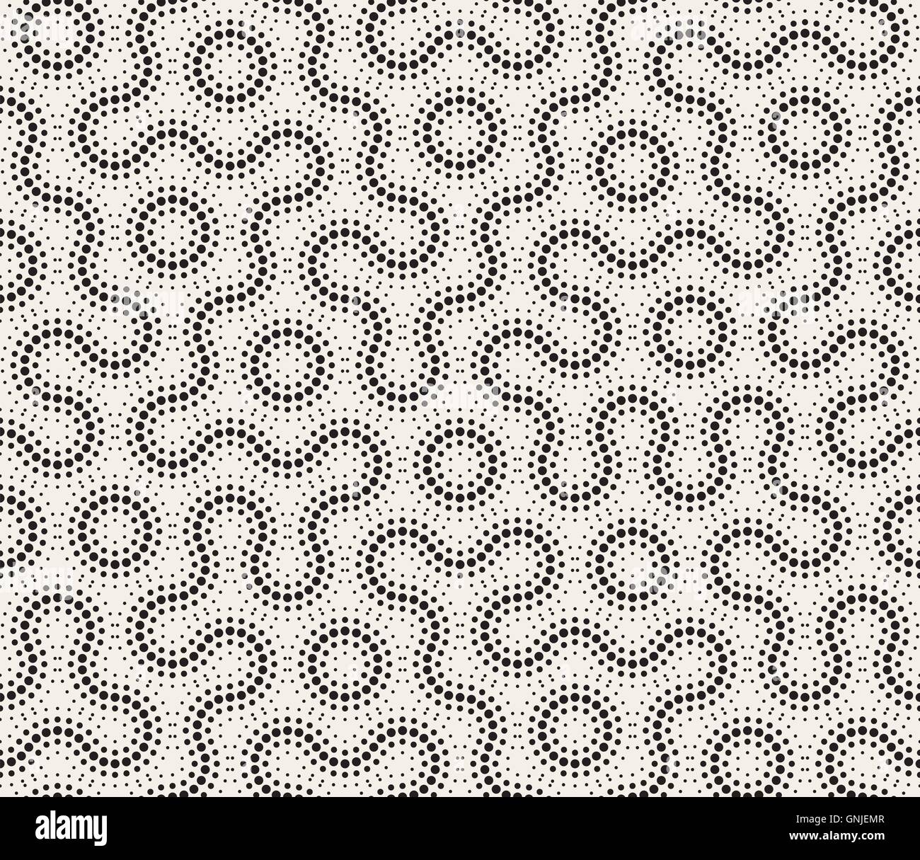 Seamless Vector arrondis irréguliers Pointillés motif géométrique Illustration de Vecteur