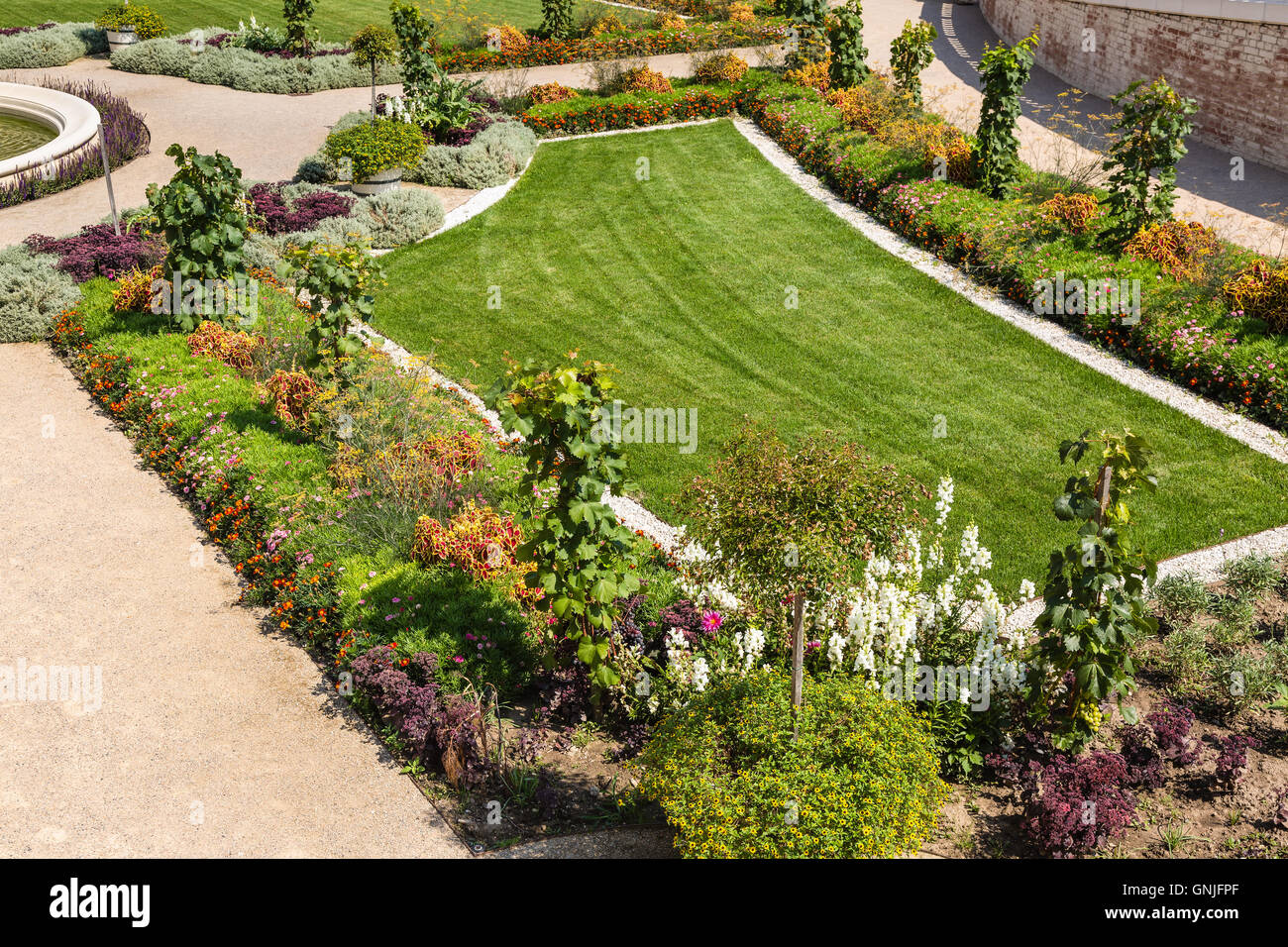 Avec orangerie serre adjacente au château Schloss hof, Basse Autriche Banque D'Images