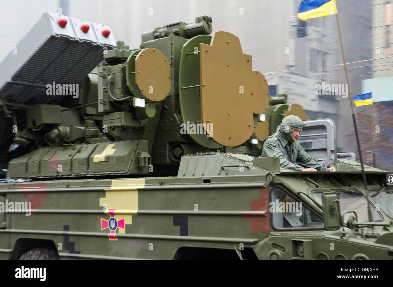 Parade militaire dans la capitale ukrainienne Banque D'Images