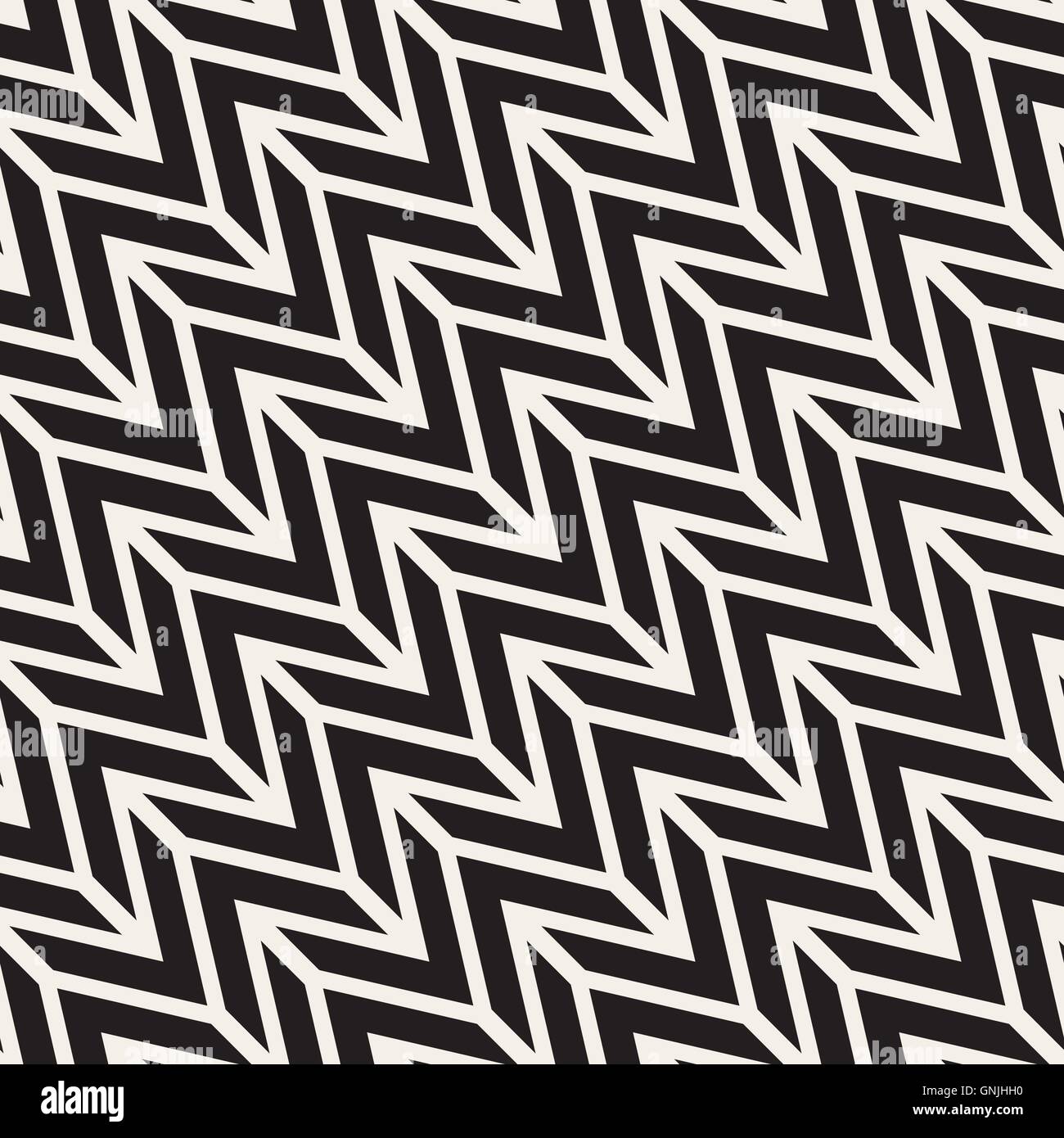 Seamless Vector Chevron Lignes diagonales motif géométrique en ZigZag Illustration de Vecteur