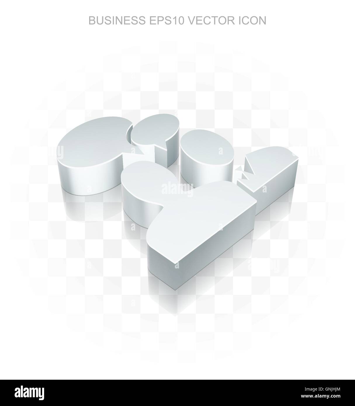 L'icône des finances : Télévision 3d métallique Réunion d'affaires, l'ombre transparente. Vecteur EPS 10. Illustration de Vecteur