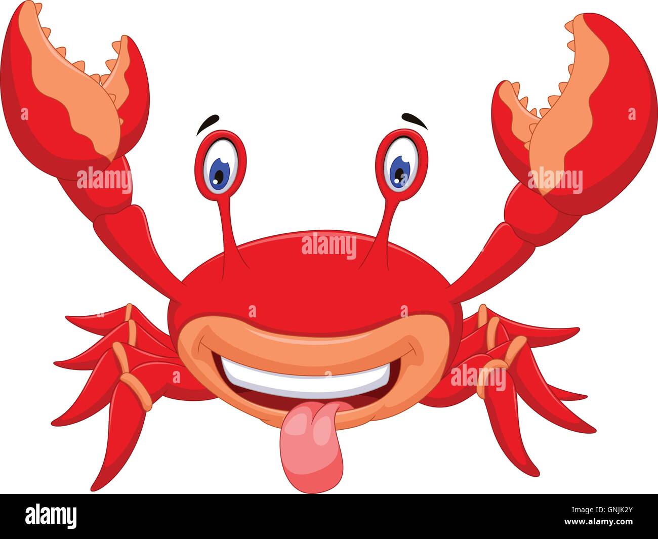 Cute cartoon du crabe pour la conception Illustration de Vecteur