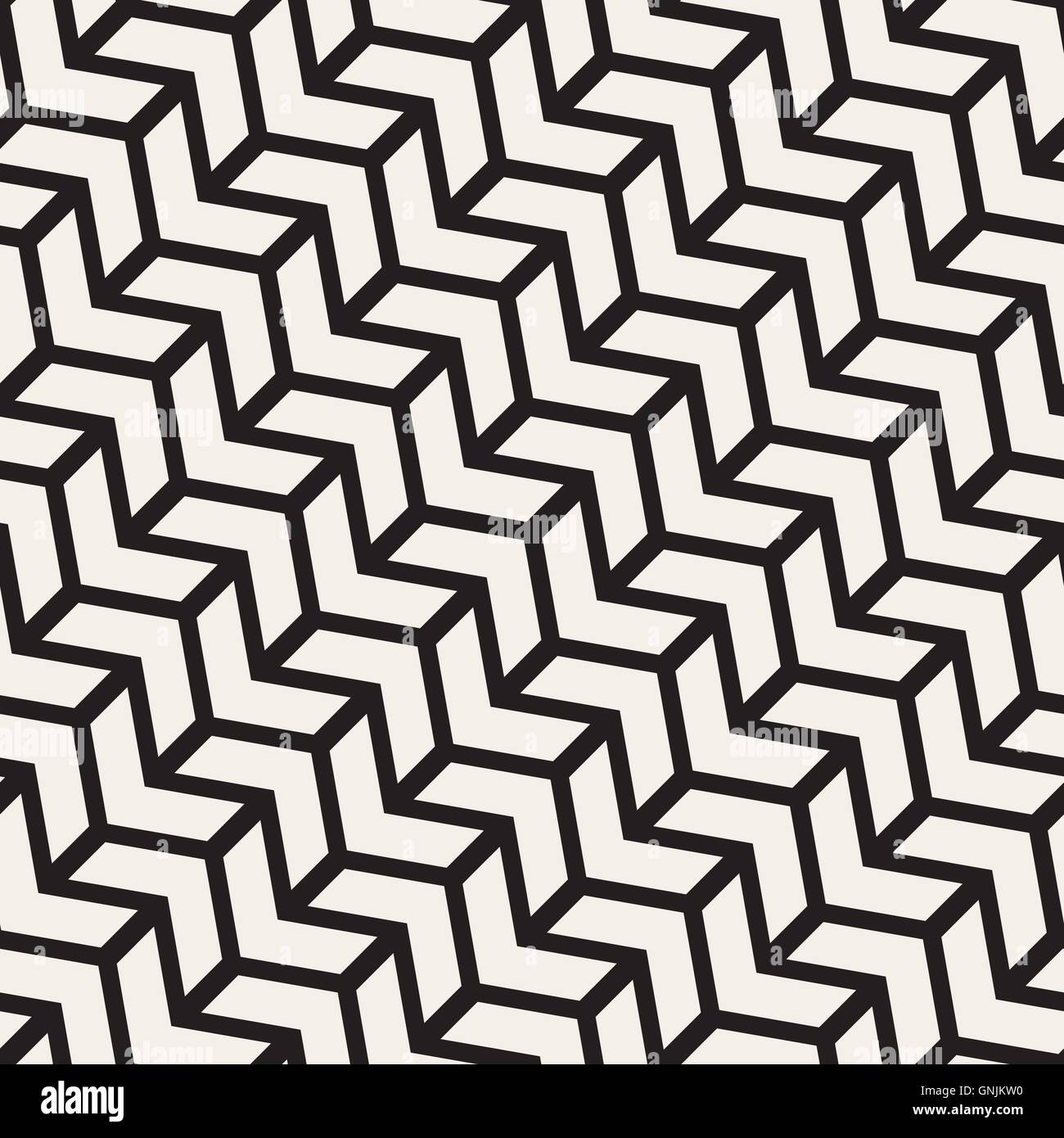 Seamless Vector Chevron noir et blanc motif géométrique en ligne Illustration de Vecteur