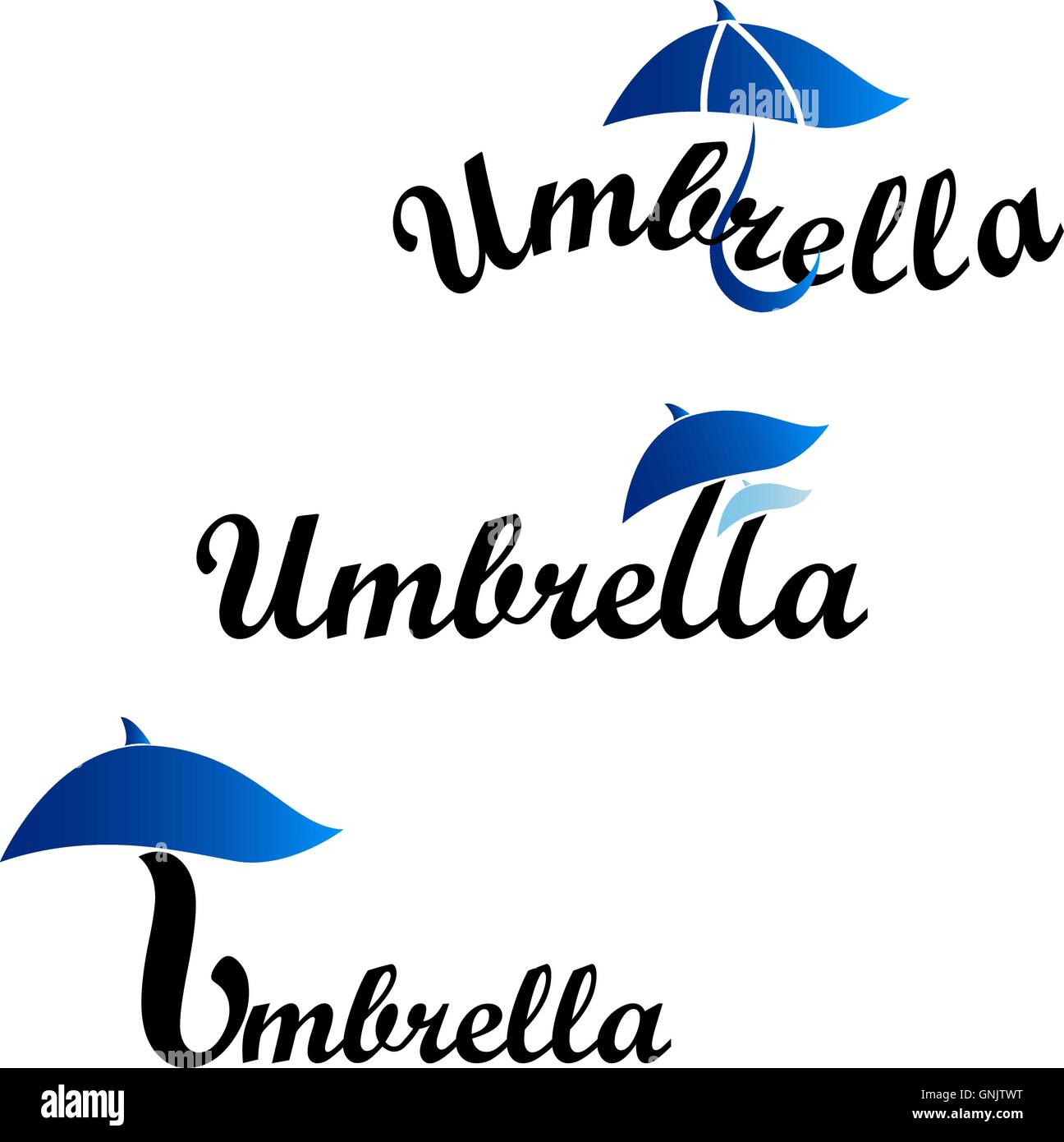 Logotype de l'entreprise vecteur parapluie Illustration de Vecteur