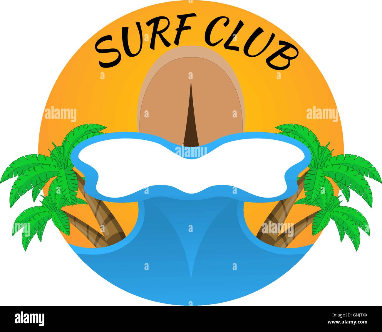 Logo surf vector illustration Illustration de Vecteur