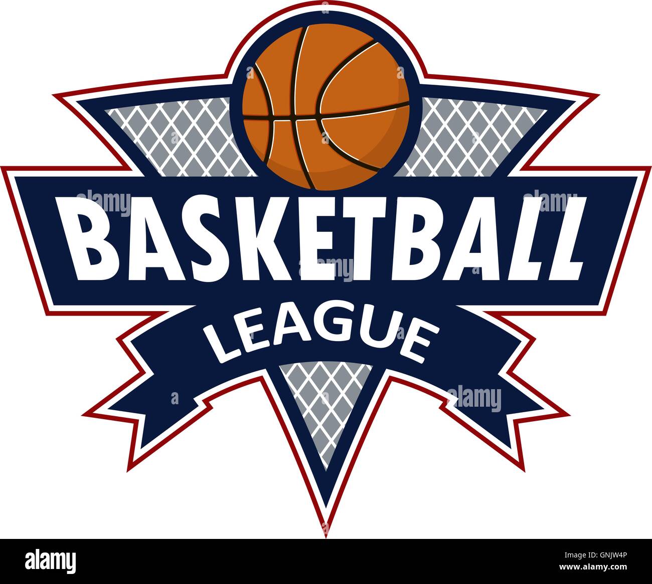 Logo pour une équipe de basket-ball ou une ligue Illustration de Vecteur