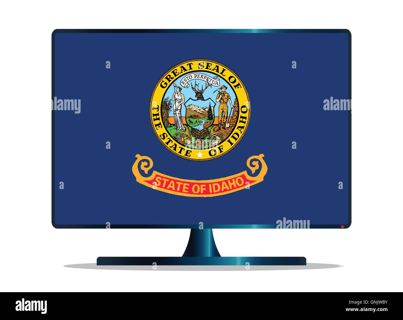 Idaho Flag TV Illustration de Vecteur