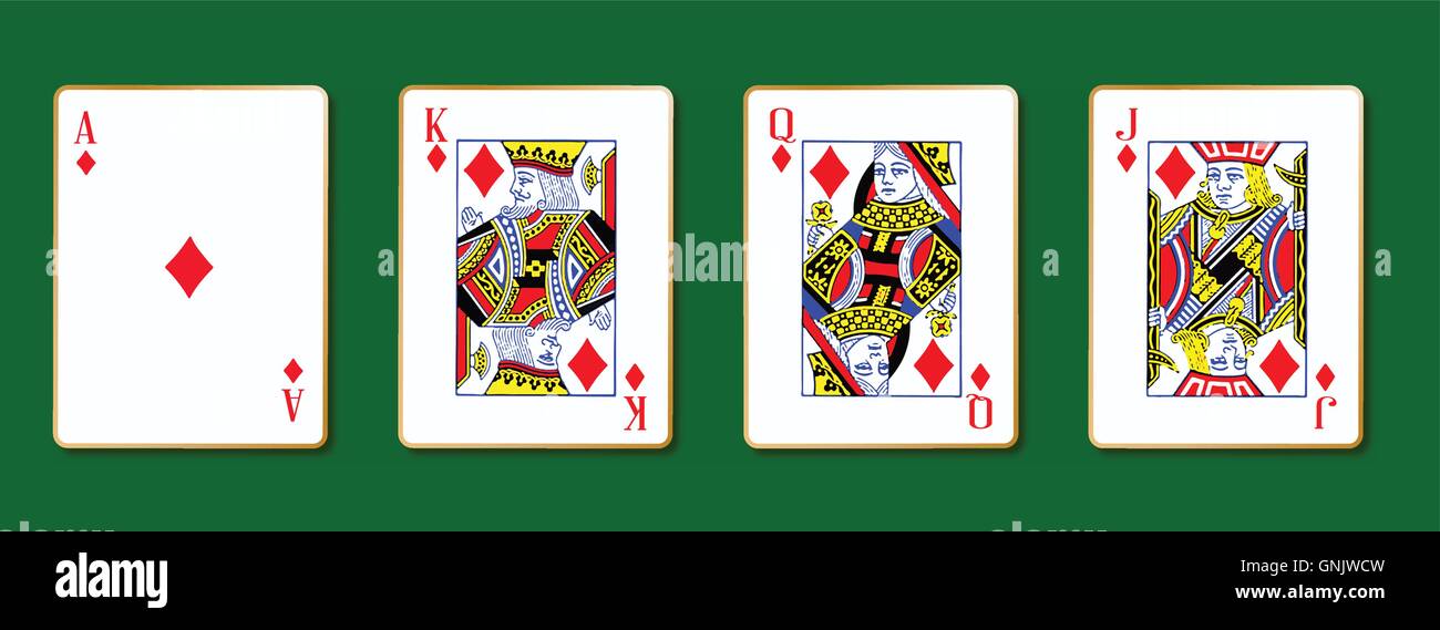 Les cartes Diamant Royal Illustration de Vecteur