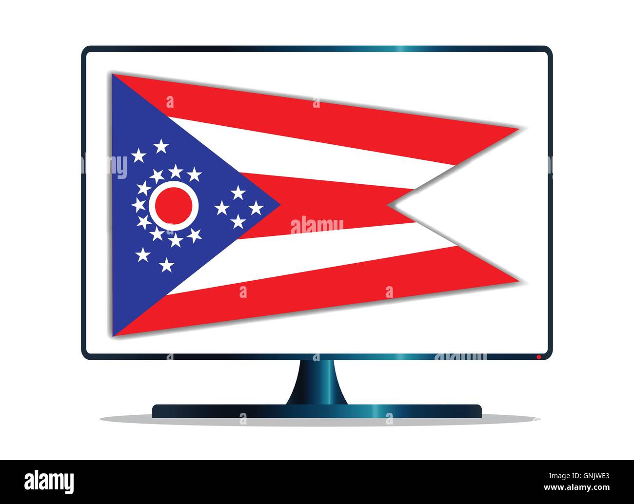 Ohio Flag TV Illustration de Vecteur
