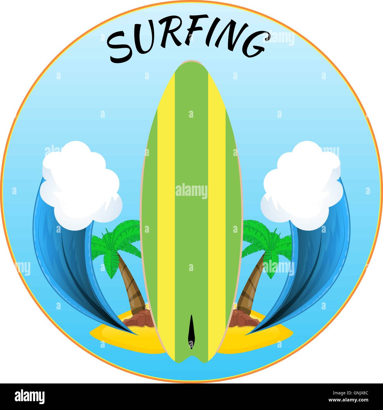 Logo surf vector illustration Illustration de Vecteur