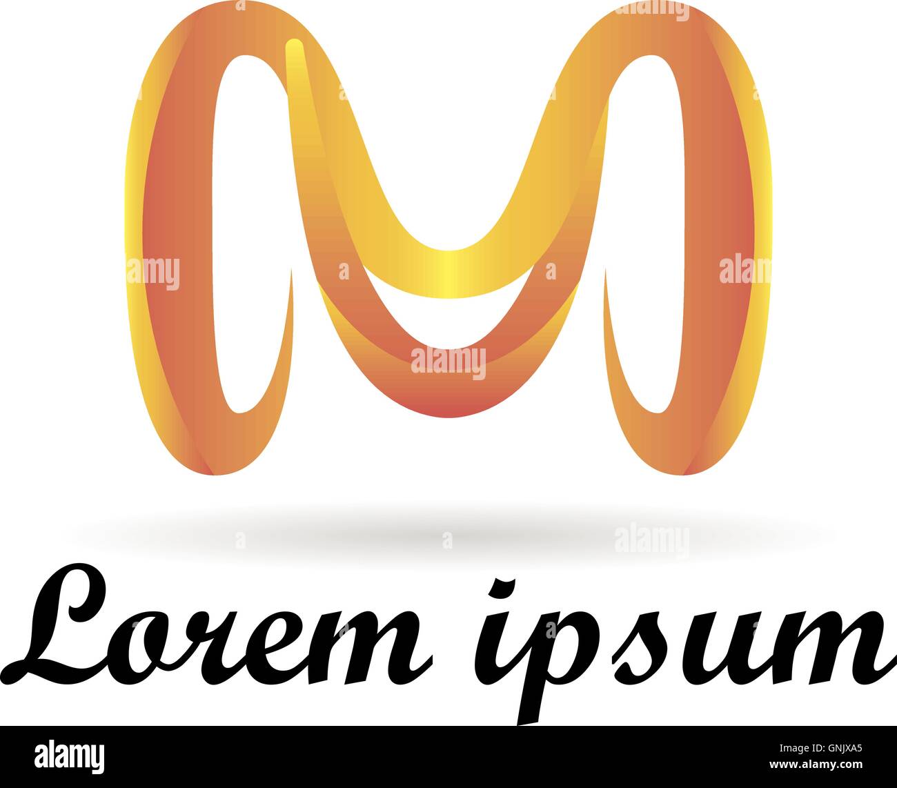 Lettre aux couleurs du logo. Illustration de Vecteur